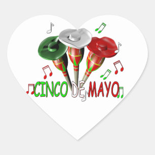 Cinco de mayo ,fiesta mexican heart sticker
