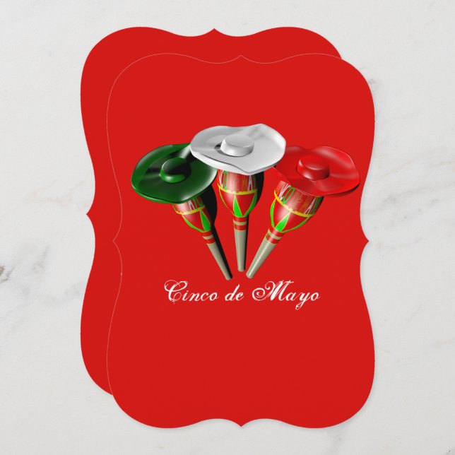 Cinco de mayo ,fiesta mexican invitation (Front/Back)