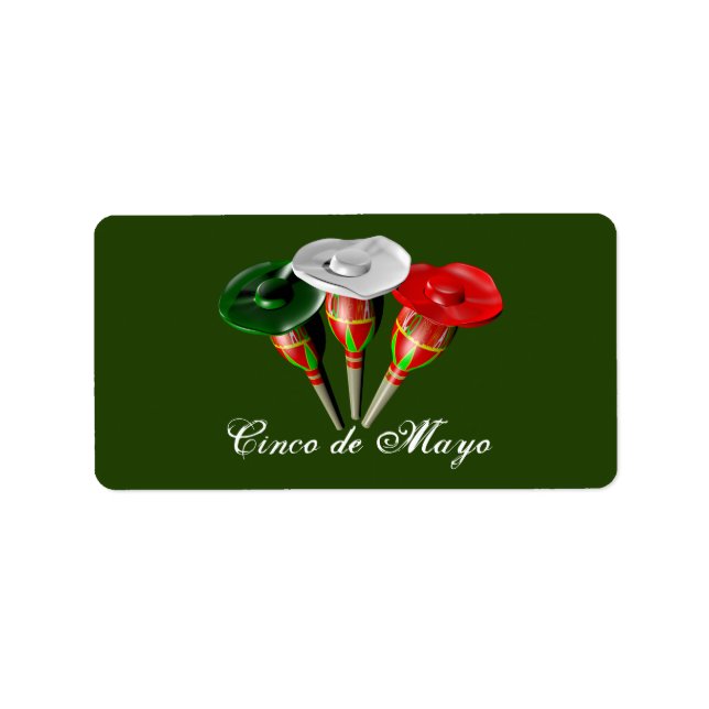 Cinco de mayo ,fiesta mexican label (Front)