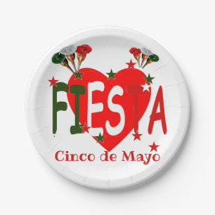 Cinco de mayo ,fiesta mexican paper plate