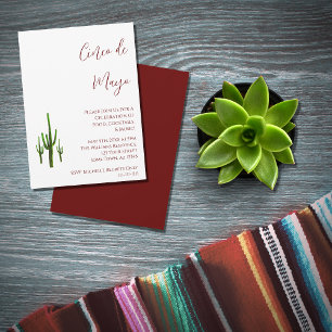 Cinco de Mayo Fiesta Saguaro Cactus Party Invitation