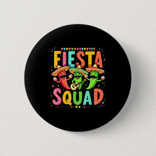 Cinco De Mayo Fiesta Squad Chili Peppers Mexican P 6 Cm Round Badge