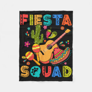 Cinco De Mayo Fiesta Squad Family Matching Group A Fleece Blanket