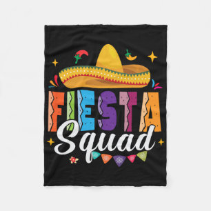 Cinco De Mayo Fiesta Squad Family Matching Group B Fleece Blanket