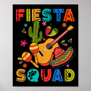 Cinco De Mayo Fiesta Squad Family Mexican Guitar S Poster