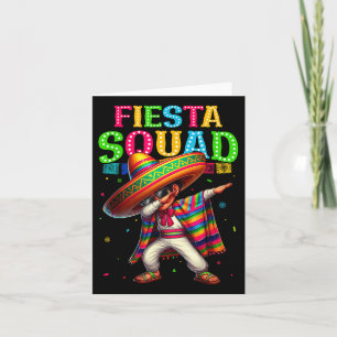 Cinco De Mayo Fiesta Squad Funny Dabiing Boys Kids Card