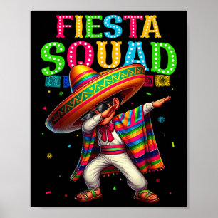 Cinco De Mayo Fiesta Squad Funny Dabiing Boys Kids Poster