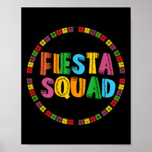 Cinco De Mayo Fiesta Squad Funny Let's Fiesta Mexi Poster