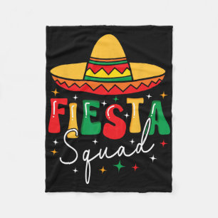 Cinco De Mayo Fiesta Squad Funny Mexican Fiesta 5  Fleece Blanket