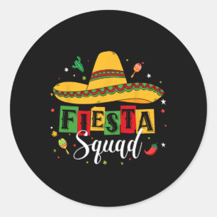 Cinco De Mayo Fiesta Squad Mexican Party Cinco De Classic Round Sticker
