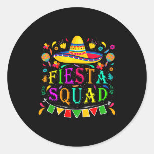 Cinco De Mayo Fiesta Squad Mexican Party Cinco De Classic Round Sticker