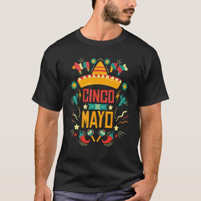 Cinco De Mayo Fiesta Surprise Camisa 5 De Mayo Viv T-Shirt (Front)