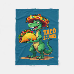 Cinco de mayo fiesta t-rex sombrero tacosaurus fleece blanket