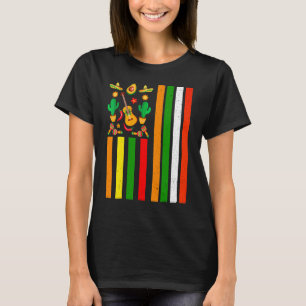 Cinco De Mayo Flag Mexican  Sombrero Mexico Vintag T-Shirt