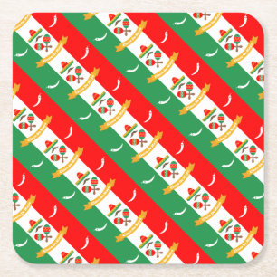 Cinco De Mayo flag Square Paper Coaster