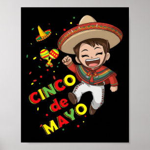Cinco De Mayo For Kids Boys Mexican Design Awesome Poster