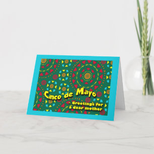 Cinco de Mayo for Mother, Colourful Mosaic Design Card