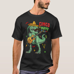 Cinco De Mayo  For Toddler Boys Kids Dinosaur Rex T-Shirt