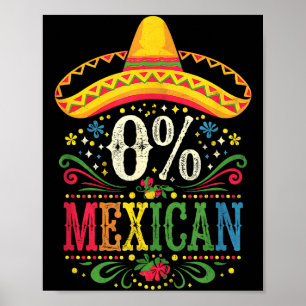 Cinco de mayo for women 0% mexican poster