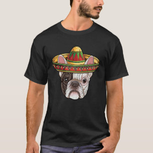 Cinco de Mayo French Bulldog Mexican Sombrero Boys T-Shirt