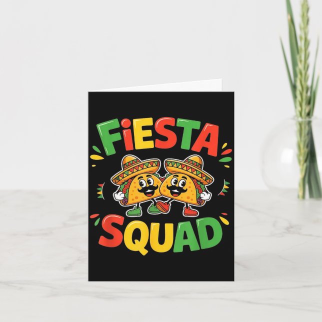 Cinco de mayo funny fiesta squad party for men card (Front)