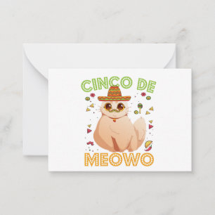 Cinco De Mayo Funny Mexican Cat Cindo De Mayo Gift Card