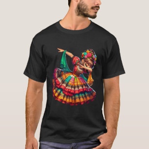 Cinco De Mayo Funny Mexican Dabbing Woman Cinco De T-Shirt