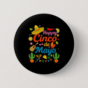 Cinco de mayo funny mexican fiesta party 5 de mayo 6 cm round badge