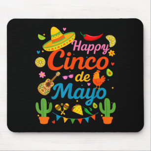 Cinco de mayo funny mexican fiesta party 5 de mayo mouse pad