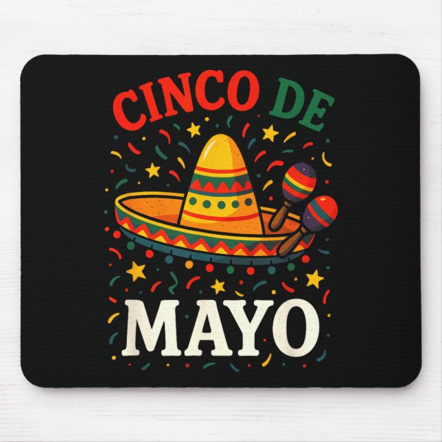 Cinco de mayo - funny mexican fiesta party  mouse pad (Front)