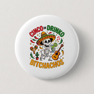 Cinco De Mayo Funny Mexican Party Cinco De Drinko 6 Cm Round Badge