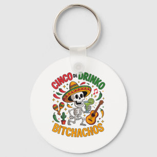 Cinco De Mayo Funny Mexican Party Cinco De Drinko Key Ring