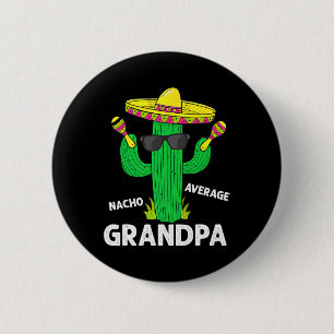Cinco De Mayo Funny Nacho Average Grandpa Sombrero 6 Cm Round Badge