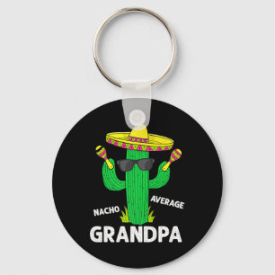 Cinco De Mayo Funny Nacho Average Grandpa Sombrero Key Ring