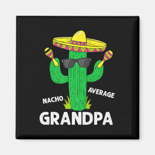 Cinco De Mayo Funny Nacho Average Grandpa Sombrero Magnet
