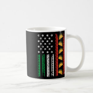 Cinco De Mayo Funny Tacos Grunge American Flag  Coffee Mug
