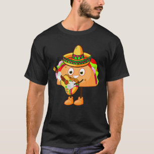 Cinco De Mayo Funny Tacosaurus Mexico Guitar T-Shirt
