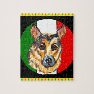 CINCO DE MAYO GERMAN SHEPHERD JIGSAW PUZZLE