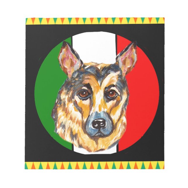 CINCO DE MAYO GERMAN SHEPHERD NOTEPAD (Front)