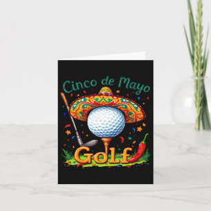Cinco De Mayo Golf Ball With Sombrero Margarita Go Card