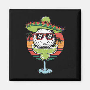 Cinco De Mayo Golf Ball With Sombrero Margarita Go Magnet