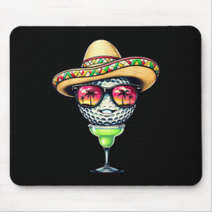 Cinco De Mayo Golf Ball With Sombrero Margarita Go Mouse Pad