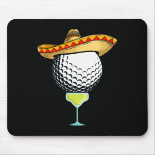 Cinco De Mayo Golf Byll With Sombrero And Margarit Mouse Pad