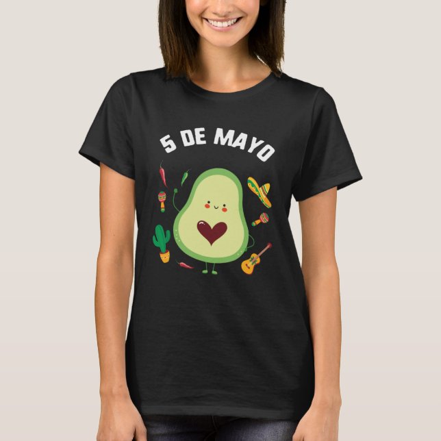 Cinco De Mayo Guacamole Avocado Fiesta Mexican Som T-Shirt (Front)