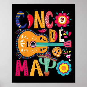 Cinco De Mayo Guitar Party Mexican Fiesta Happy 5 Poster