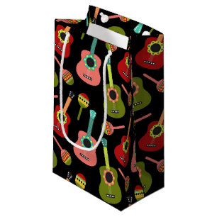 Cinco de Mayo Guitars Maracas Mexican Colours Musi Small Gift Bag