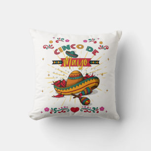 Cinco De Mayo Illustration, 2/2 Cushion