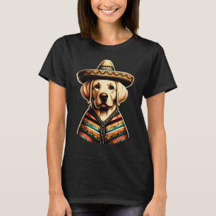 Cinco De Mayo Labrador Retriever Poncho Sombrero T-Shirt