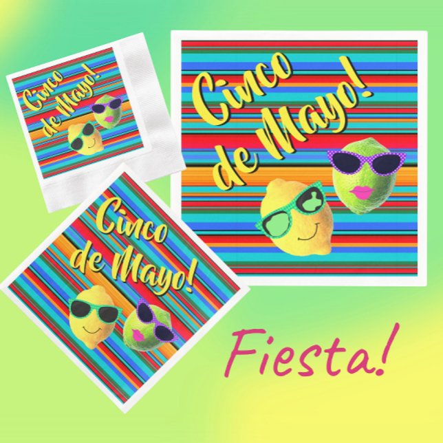 Cinco de Mayo Lemon Lime Paper Napkin (Ready to party!)