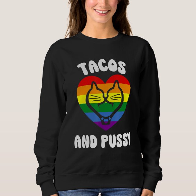 Cinco De Mayo Lesbian Pride Stuff Gay Pride Cats A Sweatshirt (Front)